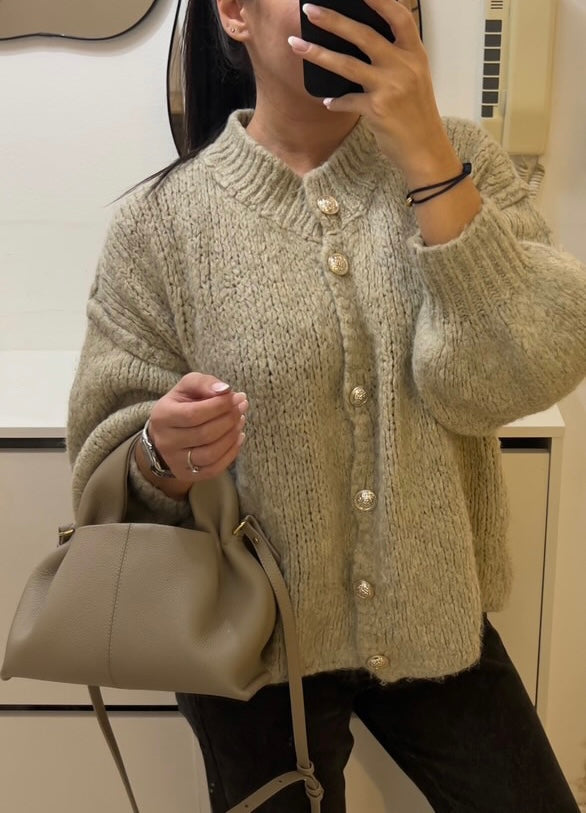 Pull laine boutonné